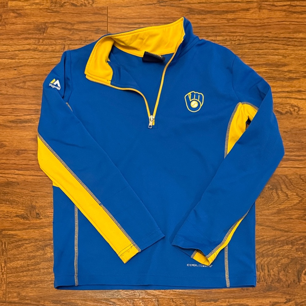 Majestic Blue and Gold Quarter-Zip Pullover